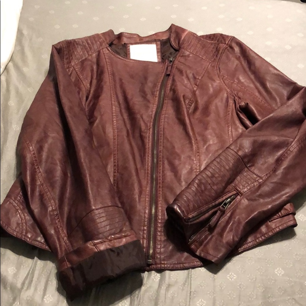 Leather Motto Jacket